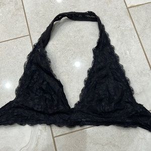 Free People Black Lace Bralette